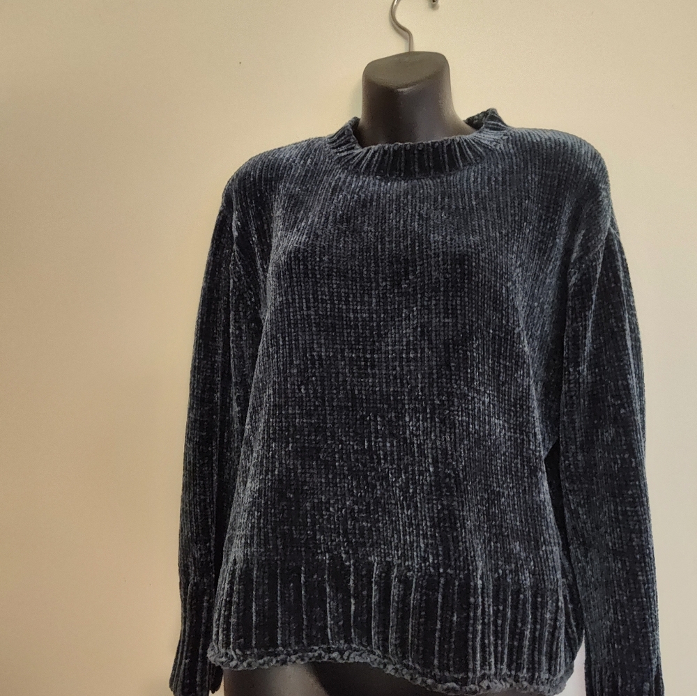 Philosophy Navy Velvet Women's Sweater
